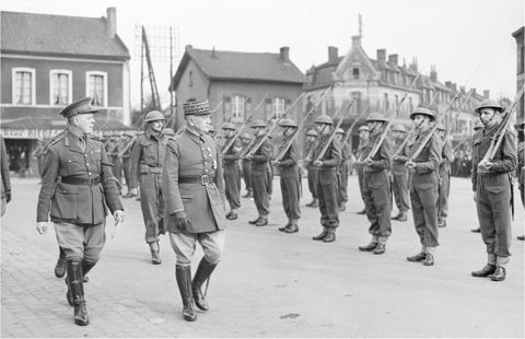 6 Lord Gort and his nominal superior General Georges inspect British troops - photo 8