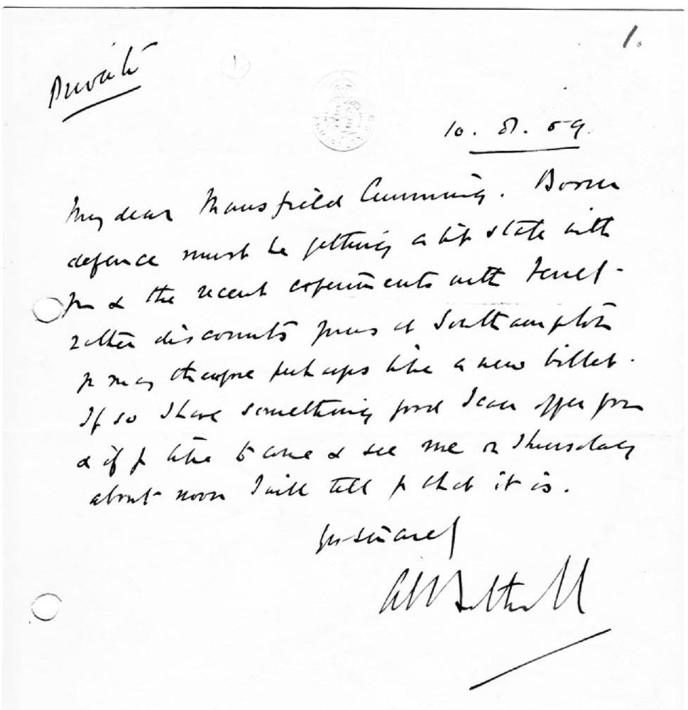 One of SISs founding documents the letter of 10 August 1909 from Admiral - photo 2