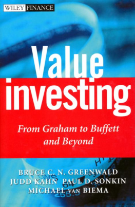 Greenwald Value investing : from Graham to Buffet and beyond