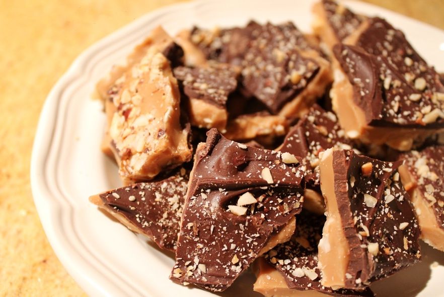 Chocolate and hazelnut is a classic flavor pairing give this nutty toffee as a - photo 5