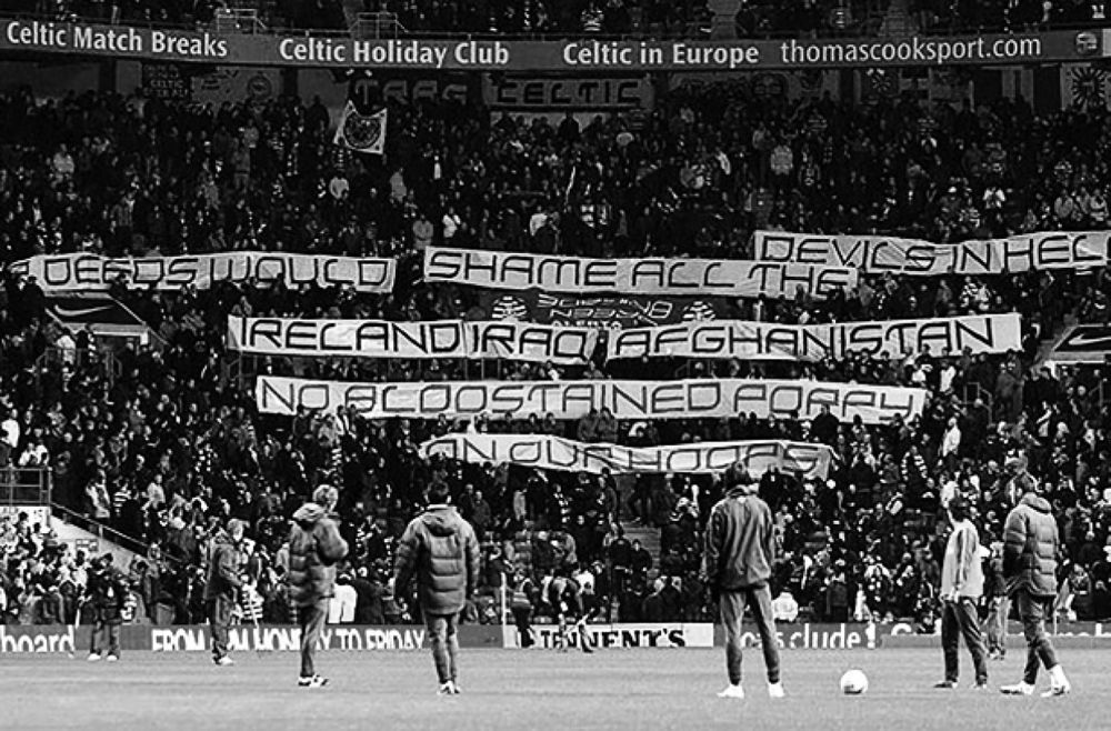 Celtic fans protest against the poppy Not every example of poppymania is so - photo 3