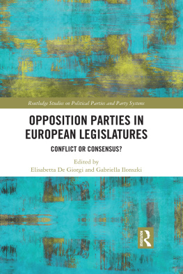 De Giorgi Elisabetta - Opposition parties in European legislatures : conflict or consensus?