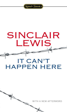 Sinclair Lewis It Can’t Happen Here