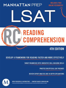 Manhattan Prep Publishing [Publishing LSAT Reading Comprehension (Manhattan Prep LSAT Strategy Guides)
