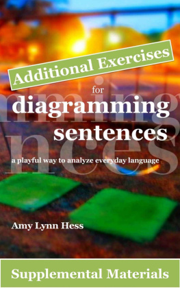 Amy Lynn Hess Additional Exercises for Diagramming Sentences: A Playful Way to Analyze Everyday Language