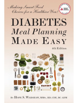 Hope S. Warshaw Diabetes Meal Planning Made Easy