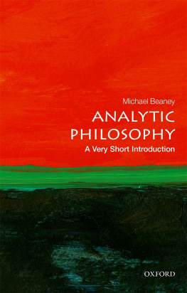 Michael Beaney Analytic Philosophy: A Very Short Introduction (Very Short Introductions)