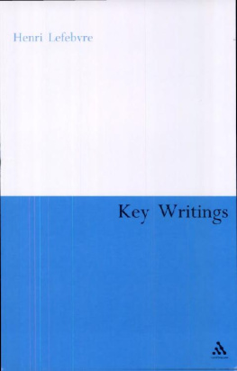 Henri Lefebvre Key Writings