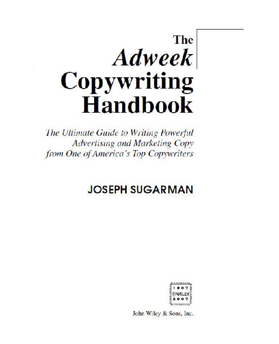 Copyright 2007 by Joseph Sugarman All rights reserved Published by John Wiley - photo 1