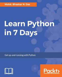 Bhaskar N. Das Learn Python in 7 Days