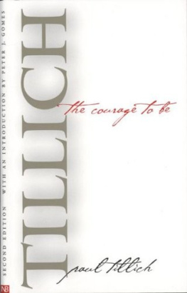 Paul Tillich The Courage to Be