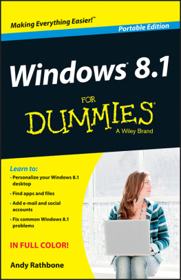 Andy Rathbone Windows 8.1 For Dummies (Portable Edition)