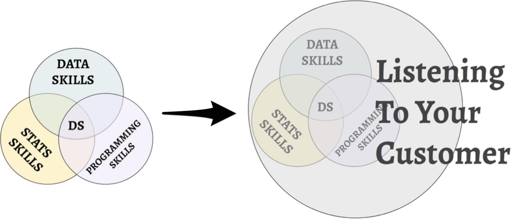 Figure 1 The classic data science Venn diagram next to my updated version - photo 3