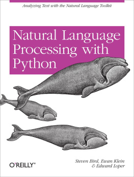 Edward Loper - Natural language processing with Python