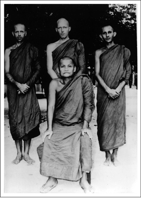 Photographer unknown Ajahn Chah seated with from left Doug Burns Ajahn - photo 7