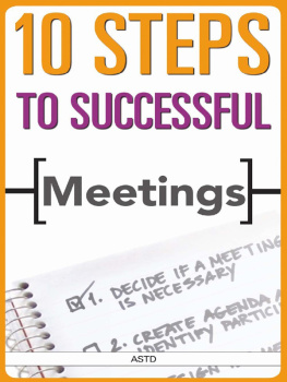 ASTD 10 Steps to Successful Meetings
