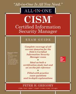 Gregory CISM Certified Information Security Manager All-in-One Exam Guide