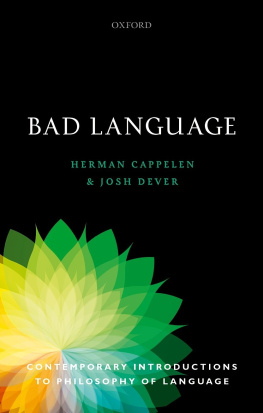 Herman Cappelen Bad Language