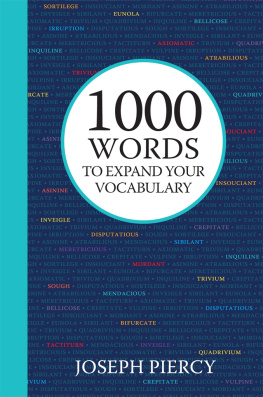 Joseph Piercy - 1000 words to expand your vocabulary