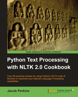 Jacob Perkins - Python Text Processing with NLTK 2.0 Cookbook : LITE