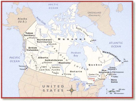 Map of Canada Canadas neighbor to the south is the United States Its - photo 4