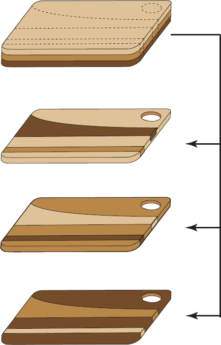 1A-D2 Stack-Cut the Three Boards Drill a 1- diameter hole as shown - photo 6