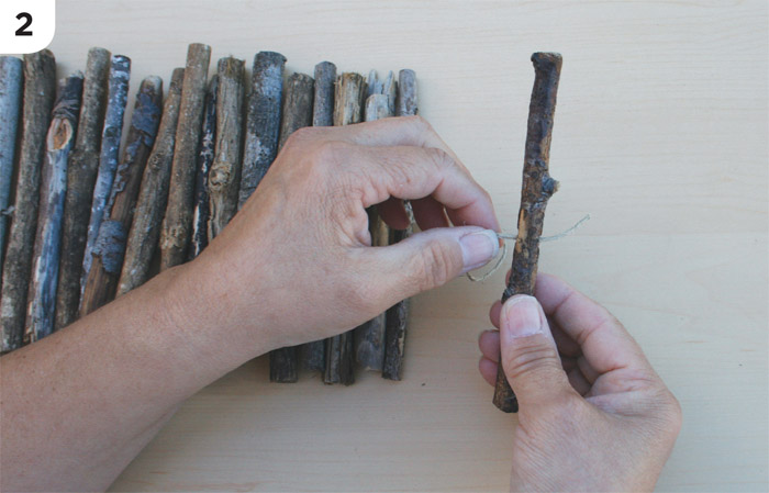 Arrange the twigs around the sides of the vase then tie the twine in a tight - photo 9