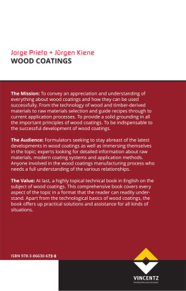 Pietro Jorge Wood coatings : chemistry and practice