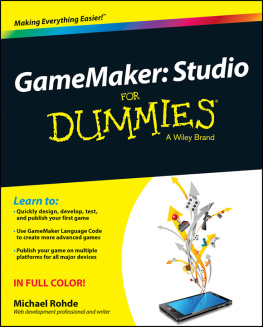 Michael Rohde Gamemaker: Studio for Dummies