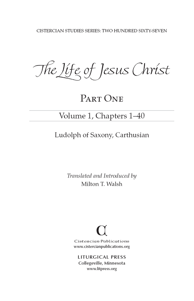 A Cistercian Publications title published by Liturgical Press Cistercian - photo 1