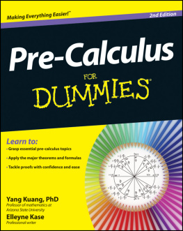 Yang Kuang Pre-Calculus for Dummies