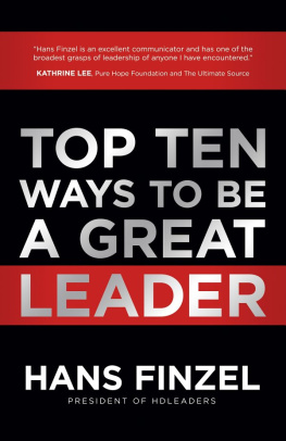 Hans Finzel Top Ten Ways to Be a Great Leader