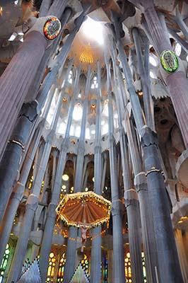 The huge unfinished church of Sagrada Famlia with its Sequoia-sized columns - photo 10