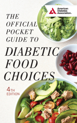 American Diabetes Association ADA - The Official Pocket Guide to Diabetic Food Choices