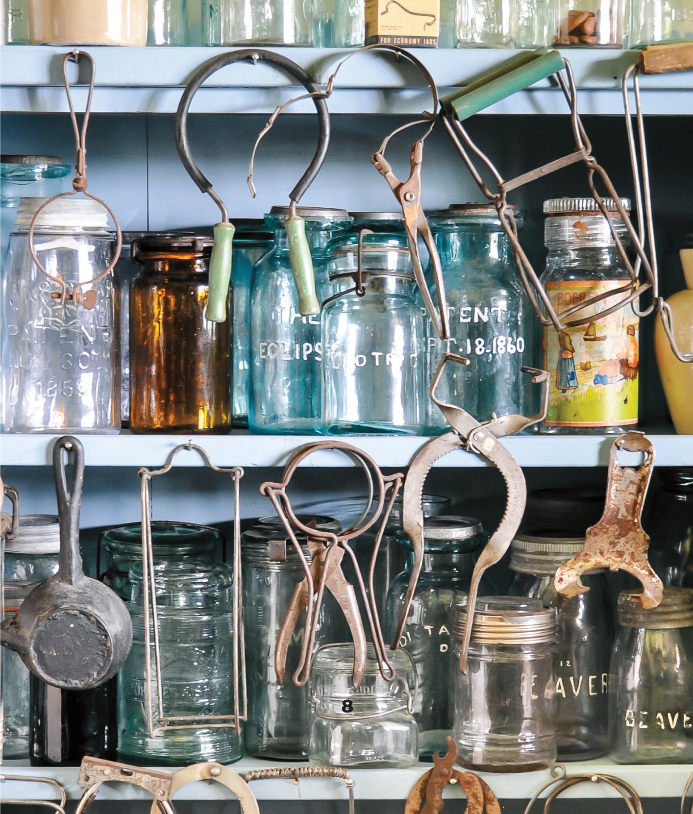 A fraction of Johns jar collection shown with an assortment of vintage jar - photo 7