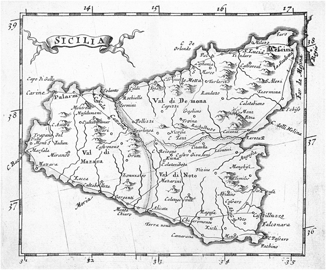 FRONTISPIECE Map of Sicily by Robert Morden and William Berry from 1680 - photo 2