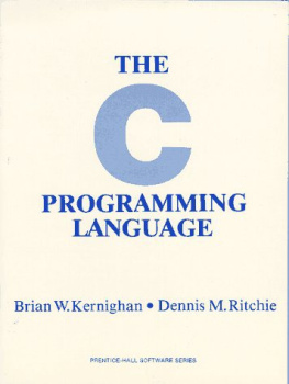 Brian W. Kernighan - Programmeringsspråket C