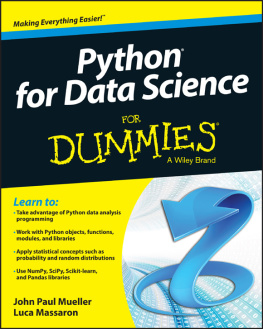 Luca Massaron Python for data science [for dummies]