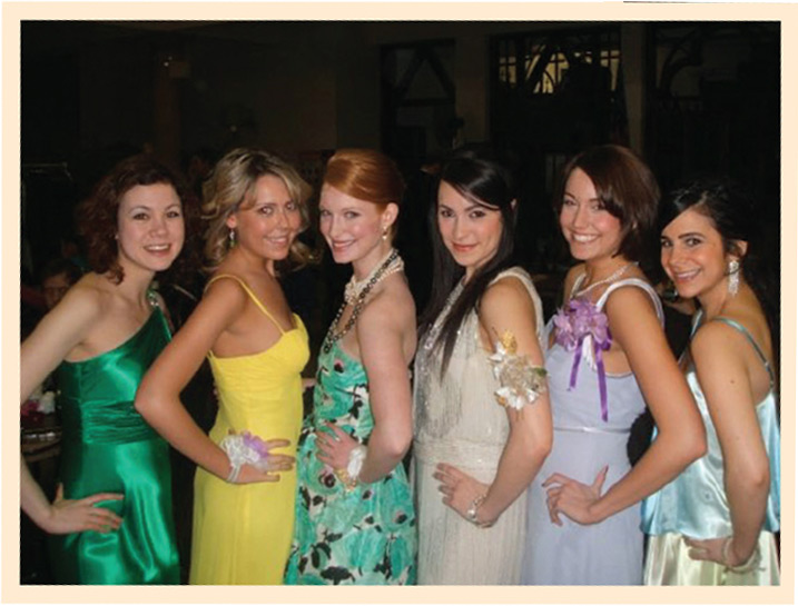 My acting girlfriends and me second from the right all dressed up for a prom - photo 5