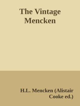 H.L. Mencken (Alistair Cooke ed.) - The Vintage Mencken