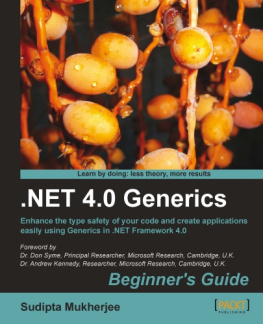 Sudipta Mukherjee - .NET Generics 4.0 Beginners Guide