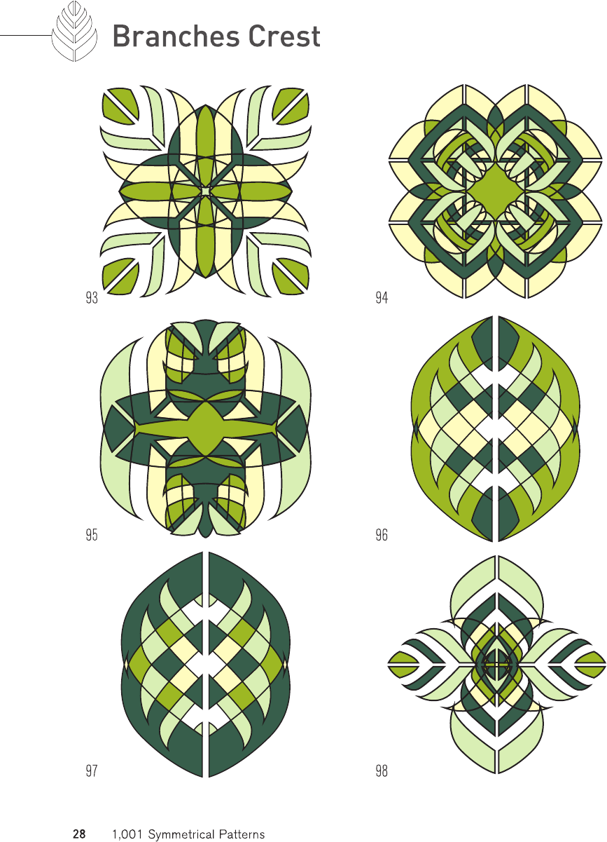 1001 symmetrical patterns a complete resource of pattern designs created by evolving symmetrical shapes - photo 28