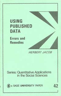 title Using Published Data Errors and Remedies Sage University Papers - photo 1