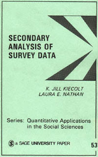 title Secondary Analysis of Survey Data A Sage University Paper No - photo 1