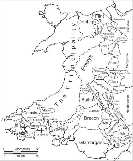 Map 2 The Principality and March of Wales in the fourteenth century Map - photo 7