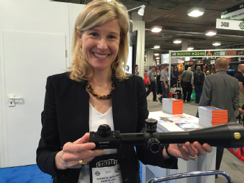 Shannon Jackson displays Meoptas new riflescope at the SHOT Show earlier this - photo 9