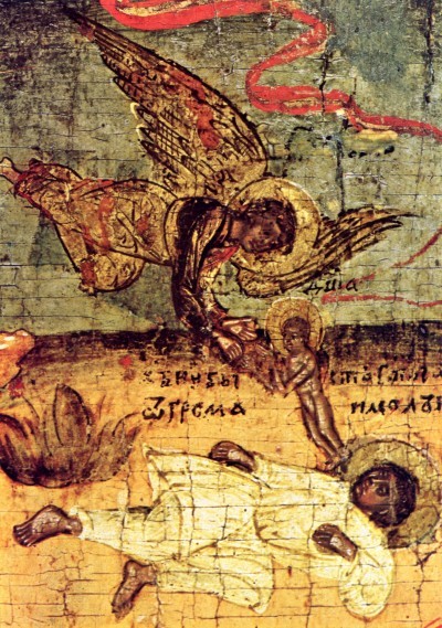 An angel carrying the soul of St Artemius of Verkola to heaven Detail of a - photo 5