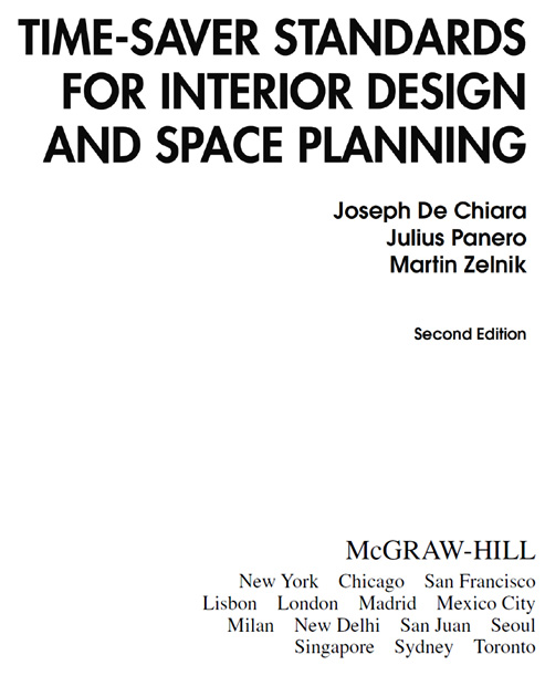 Time-Saver Standards for Interior Design and Space Planning - image 1