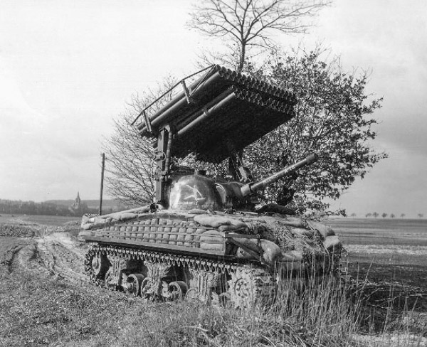 An M4 Sherman fitted as a rocket lancher 60 barrels 116 mm diameter were - photo 3