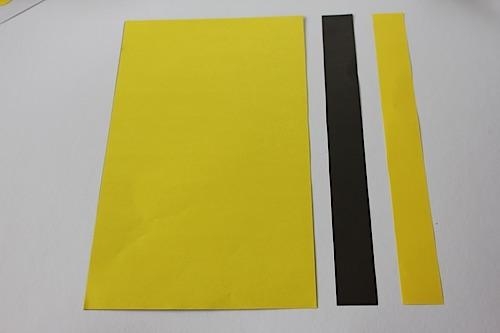 Step 2 Cut out a strip of black and yellow paper 3cm wide Step 3 Place - photo 10